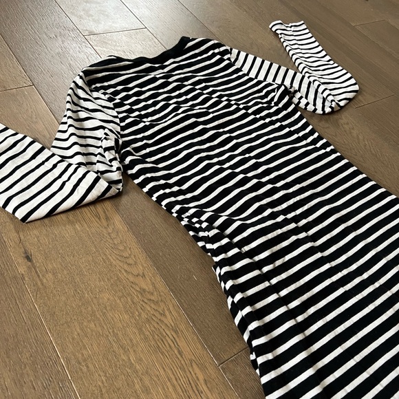 Topshop 100% Cotton Striped Dress with Knot Detail - Picture 6 of 6